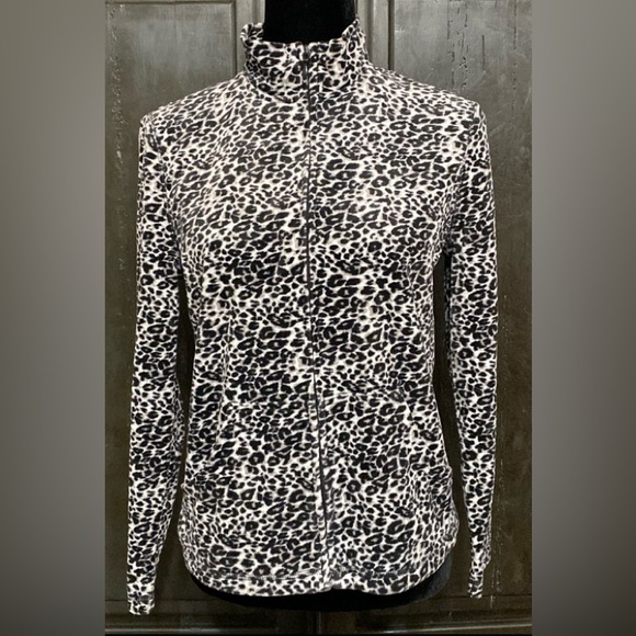 Kim Rogers’ animal print gray blk velvet jacket - Size PS - Picture 1 of 11